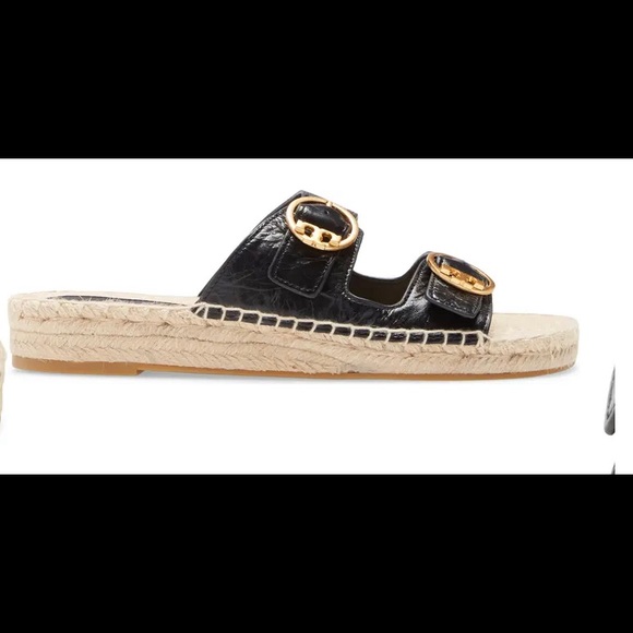 Tory Burch Selby Two-Band Espadrilles Slides 8.5 - Picture 5 of 10